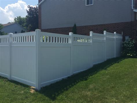 cambridge white vinyl fence